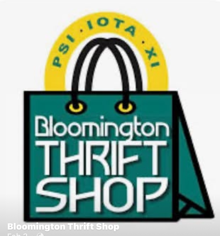 Logo for the Bloomington Thrift Shop.