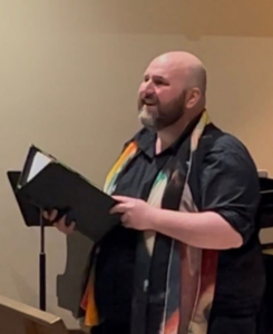 Kristian Holmes performs a solo with Quarryland.